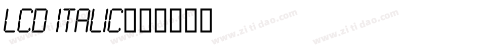 LCD Italic字体转换